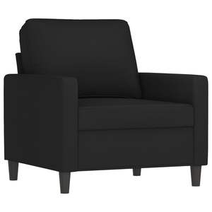 Conjunto de Sofá Rectangular de Terciopelo Negro Moderno para Sala de Estar, Tamaño Promedio - Product Image 3