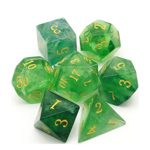 High quality stone <b>dice</b> Green Fluorite natural crystal reiki healing gemstones Engraved stone custom <b>dice</b> <b>set</b> Vikings crystal - Product Image 1