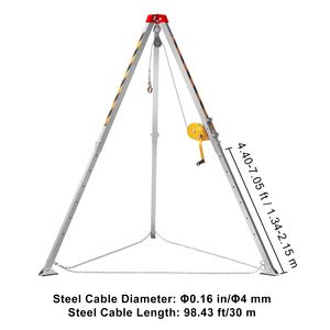 Kit Treppiede di Salvataggio per Spazi Confinati con Gambe da 7FT e Cavo da 98FT, con Verricelli Elettrici per Protezione Anticaduta - Product Image 6