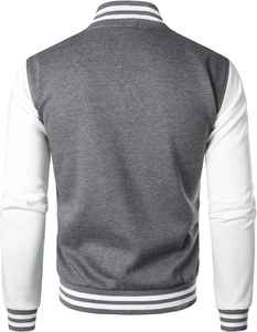 Chaqueta Bomber Varsity de Algodón/Lana con Logotipo Letterman Estampado Sencillo, Transpirable, de Secado Rápido, Estilo Urbano, para Hombre, Precio Razonable - Product Image 3