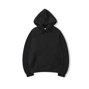 Sweat à capuche unisexe personnalisé avec logo, rouge uni, en molleton de coton, pour hommes et femmes, coupe oversize, style streetwear, couleur unie - Product Image 2