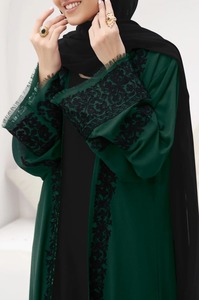 Abaya de Color Personalizado 2026, Vestido Largo Informal Islámico para Mujer, Servicios OEM ODM, Venta en Línea, Nuevo Diseño, Burka Personalizada - Product Image 5