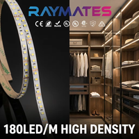 Petite bande lumineuse LED flexible de 4 mm d'épaisseur, 4 W, 180 LED SMD2216, 3000K, 4000K, 6500K, 24 V, décoration intérieure, bande lumineuse LED intelligente