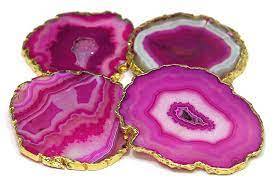Wholesale Natural Crystal Pink <b>Agate</b> Love Style Semi-Precious Stone Tea <b>Coasters</b> & Table Figurines Home Decorative Gemstone - Product Image 3