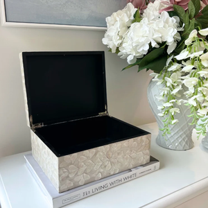 White Mother of Pearl Decorative Storage <b>Box</b> Handmade Shell Inlay Keepsake Organizer Jewelry <b>Trinket</b> <b>Box</b> Set Bedroom Neatening - Product Image 4