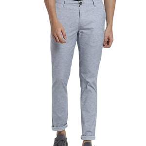 Pantalones Chinos Gris Carbón para Hombre, Corte Slim Fit, Formales, de Algodón, con Logotipo Personalizado, Ropa Corporativa, Alta Calidad, MOQ Bajo - Product Image 6