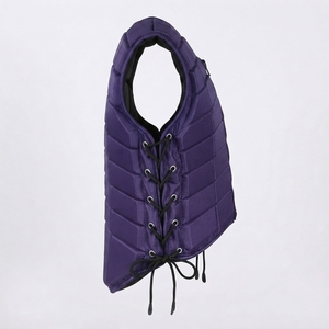Chaleco de equitación acolchado ajustable con cremallera frontal, chaleco de seguridad ecuestre protector para entrenamiento - Product Image 3