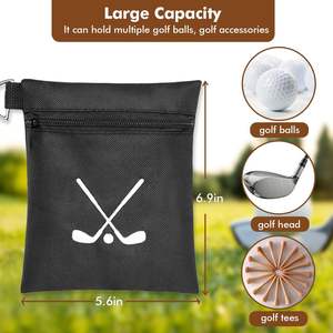 Bolsa para tees de golf, bolsa impermeable para tees de golf con clip giratorio, bolsa para objetos de valor con cremallera de 6,9x5,4 pulgadas, soporte portátil para pelotas de golf - Product Image 3
