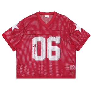 Top Deportivo Personalizado de Malla con Mangas Estilo Estrella, Transpirable, 100% Poliéster, Estilo Urbano, 06 Vintage Streetwear - Product Image 6