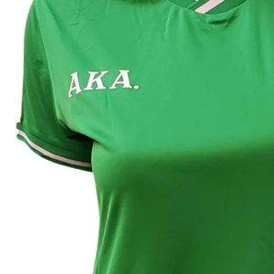 Maillot de football vert pour femme, manches courtes, séchage rapide, respirant, uniforme d'équipe, haut décontracté, vente en gros - Product Image 5