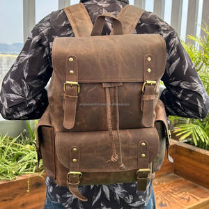 2025 personnalisé grande capacité sacs à dos en cuir pleine fleur ordinateur portable affaires voyage sac à dos en gros meilleurs vendeurs sacs pour unisexe - Product Image 4