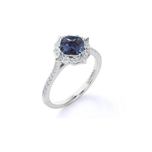 Anillo de Alejandrita, Anillo de Alejandrita con Corte Cojín, Anillo de Plata de Ley, Anillo de Alejandrita Creada en Laboratorio, Anillos de Piedra que Cambian de Color - Product Image 6