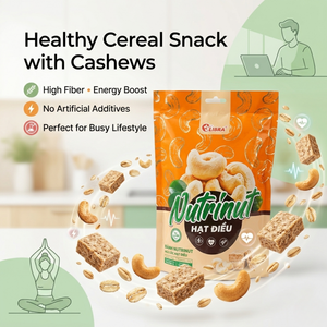 Freshly-Baked Cashew Nutritious Cashew Energy Crunchy <b>Biscuits</b> Nutrinut 195g | ODM Bulk Factory Directly & Offer Samples Free - Product Image 1