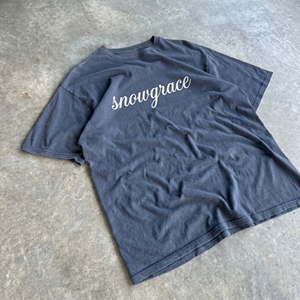 Snowgrace Men's Oversized 100% Cotton T-<b>Shirt</b> Short Sleeve O-Neck Casual Solid Silk Screen Printing High Street Jersey Fit - Product Image 2