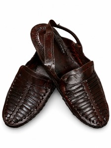 Genuine Leather Mules Open Toe Slip-On Sandals Geometric Pattern Breathable <b>Summer</b> Casual Style - Product Image 3