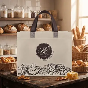 Bolsa de Regalo Personalizada, Reutilizable, Ecológica, de Tela No Tejida, con Impresión por Transferencia Térmica, para Compras, Panadería y Pastelería - Product Image 3