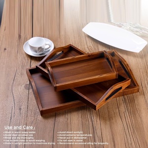 Bandeja de Madera Multiusos para Servir Comida, Té, Café, Aperitivos, Ideal para el Hogar, Cocina, Restaurante y Servicios de Catering - Product Image 6