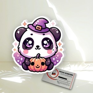 Palette d'extension de cils en acrylique, design Halloween Sorcière Panda, formes cœur, carré et cercle, outil de beauté - Product Image 4
