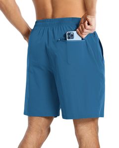 Shorts de sport personnalisés pour hommes, en toile, pour la course et la plage, doux, respirants, tendance, décontractés, avec cordon de serrage, mi-longs - Product Image 2