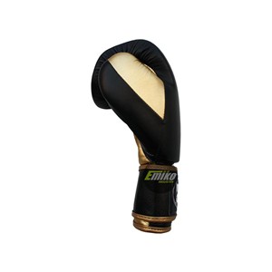 Top Quality Professional Custom Made Leather <b>Boxing</b> <b>Gloves</b> <b>16</b> <b>oz</b> Black Gold Print Laced Wrist Adult <b>Boxing</b> Gear - Product Image 5