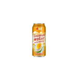 Agua de coco pura natural vendida caliente de 490ml con mango listo para enviar hecho en la fábrica de Vietnam (OEM, ODM) - Product Image 1