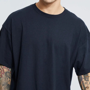 เสื้อยืดโอเวอร์ไซส์ผู้ชาย ผ้าฝ้าย 100% ขายส่ง เป็นมิตรกับสิ่งแวดล้อม แห้งเร็ว สกรีนโลโก้ตามสั่ง พิมพ์ลายโลโก้ด้านหน้าสำหรับผู้ชาย - Product Image 2