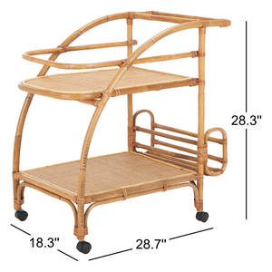 Buxton Rattan Turning <b>Tool</b> Bar <b>Cart</b> - Product Image 6