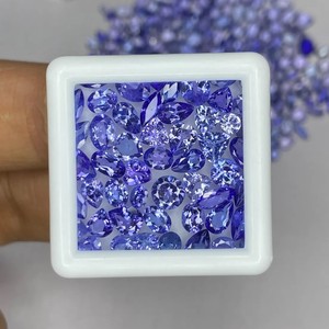 Piedra Preciosa de Tanzanita Natural de Primera Calidad, Corte Facetado, Azul Violeta, Forma Mixta, para Joyería, Gemas Hasnain - Product Image 2