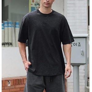 เสื้อยืดโอเวอร์ไซส์ผู้ชาย, โลโก้สั่งทำ, ผ้าฝ้าย 100%, เสื้อยืดไซส์ใหญ่, ทรงหลวม, เสื้อลำลองใส่สบาย - Product Image 4