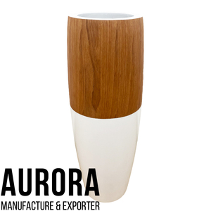 Jardinière moderne minimaliste écologique en fibre de verre pour l'intérieur et l'extérieur avec trou de drainage pour usage domestique - Product Image 2
