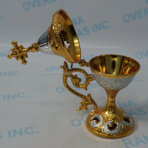 Quemador de Incienso de Latón Hecho a Mano, Incensario Religioso Decorativo para Iglesia, Templo, Sala de Oración, Meditación y Uso en el Altar del Hogar - Product Image 5