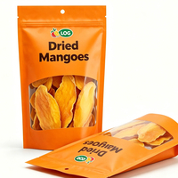 Op maat bedrukte logo stand-up pouches voor plastic verpakkingen gedroogd fruit, met venster, geschikt voor gedroogde mango.