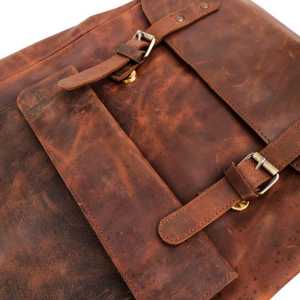 Mochila de Cuero Genuino con Logotipo Personalizado para Hombre, Estilo Vintage, para Viajes, Portátil, Impermeable, al por Mayor, Modelo LBK-0129 - Product Image 6
