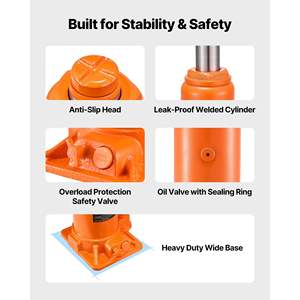 Martinetto per Auto idraulico da 10 tonnellate (22046 libbre) per SUV autoriparazione per 9.3 e 18.5 pollici saldati per uso agricolo - Product Image 6