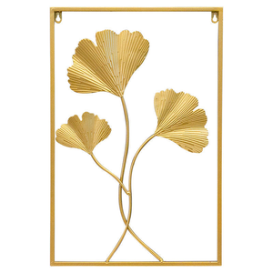 Mural Metálico Decorativo con Hojas de Hierro para Cafetería, Bar, Restaurante, Tienda de Ropa, Accesorios para el Hogar, Decoración Moderna y Sencilla de Estilo Europeo - Product Image 1