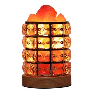 Lámpara de Sal del Himalaya Natural de Cristal, Luz Nocturna LED USB Refinada, Luz Cálida de Mesa para Dormitorio, Decoración Navideña - Product Image 4