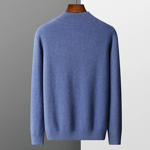Pull à col rond ample et confortable pour homme, 100% coton, manches longues, coupe ajustée, pour l'hiver - Product Image 5