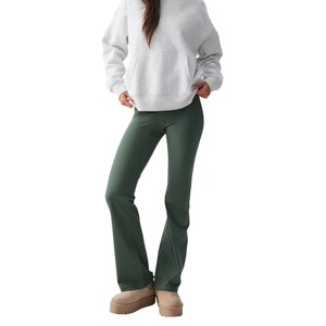 Wholesale Custom Women Bootcut Bottoms Breathable <b>Flare</b> Yoga Pants High Waist Gym <b>Leggings</b> Factory Direct - Product Image 2