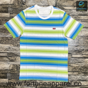 เสื้อยืดคอโอ แขนสั้น ลายทาง ผู้ชาย ยี่ห้อฟอร์จูน อาร์เพลเลอร์ ผ้าฝ้าย ทรงปกติ สวมใส่สบาย ระบายอากาศได้ดี มีโลโก้ด้านหน้า - Product Image 3