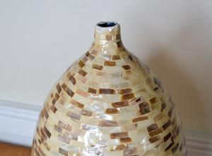 Jardinière en métal avec incrustation de os, faite à la main, de forme ronde, style minimaliste, pour la décoration de la maison, produit de luxe, exportations en gros - Product Image 3