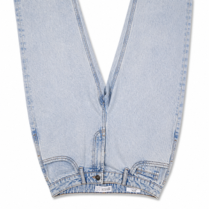 Jean en denim délavé Halston pour homme, taille haute, coupe droite, en coton léger, style décontracté printemps - Product Image 3