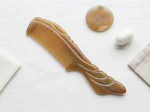 Premium Eco-friendly Modern Buffalo Horn Detangling Hair Comb Smooth Polished Handmade Hair <b>Care</b> <b>Beard</b> Styling Accessory - Product Image 6