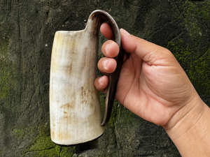Horn Drinking Cup Horn Viking Tankard Horn Glass Drinking Beer Mug Unique Drinking Cup - Product Image 1