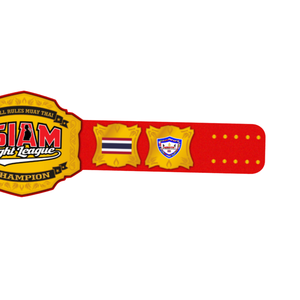 Ceinture de championnat personnalisée Siam Fight League, ceinture de Muay Thai avec drapeaux USA et Thaïlande pour les combattants et les collectionneurs - Product Image 4