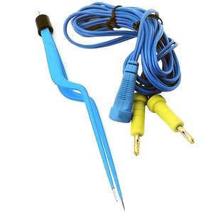 Pinzas bipolares de bayoneta de acero inoxidable, manuales, de 7.75 pulgadas, activadas con el pie, instrumentos quirúrgicos amarillos de Ariston en venta - Product Image 3