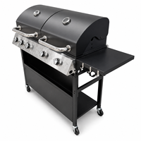 Barbecue au charbon de bois de jardin, grand modèle pour la cuisson de viandes, fruits de mer, légumes et les fêtes en extérieur