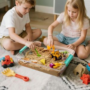 6 Qt <b>Clear</b> <b>Plastic</b> Storage Bins with Lids Stackable Sensory Organizers for Arts & Crafts Home & Office Storage <b>Containers</b> - Product Image 2