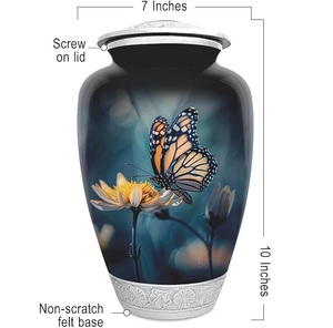 Urna Funeraria Decorativa de Aluminio Premium de Fabricante OEM para Cenizas con Acabado Metálico Cepillado Elegante de 10 Pulgadas - Product Image 6