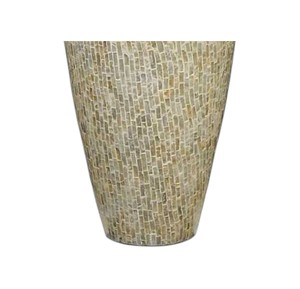Jarrón Decorativo de Estilo Costero con Madreperla Dorada de Vietnam - Product Image 3