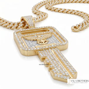 VALA BROTHERS Colgante de Jesús en forma de cruz chapado en oro con Moissanita y Flores de Gemas de Colores, Amuleto Religioso para Fiestas - Product Image 4